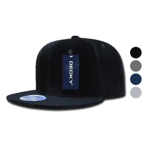 1 Dozen Decky 6 Panel Velvet Snapback Flat Bill Baseball Hats Caps Wholesale Lots