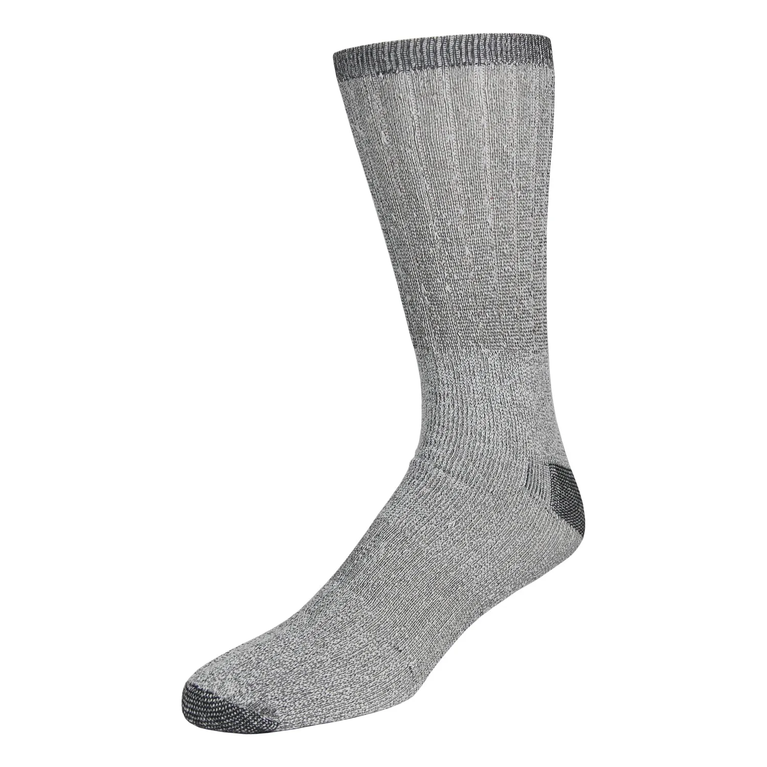 12 and 6 Pairs of Merino Wool Thermal Socks, Warm Hiking Boot Socks, Grey, Size 10-13