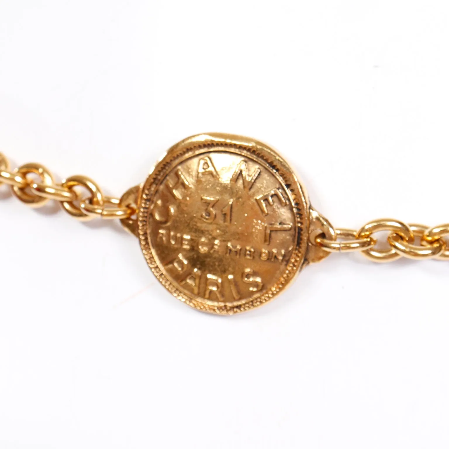 1980s Chanel 31 Rue Cambon Paris Vintage Gold Plated Belt or Necklace