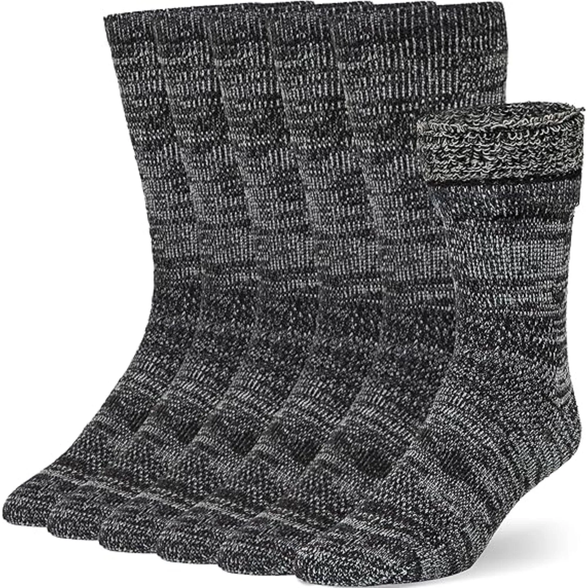 6 Pack Heavy Duty Thermal Socks – Non-Slip and Moisture-Wicking