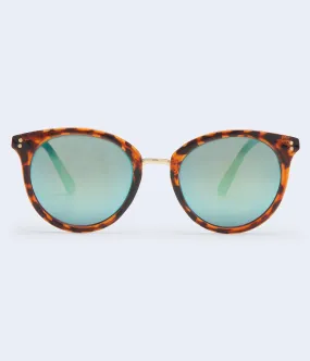 Aeropostale Mirrored Round Tortoiseshell Sunglasses