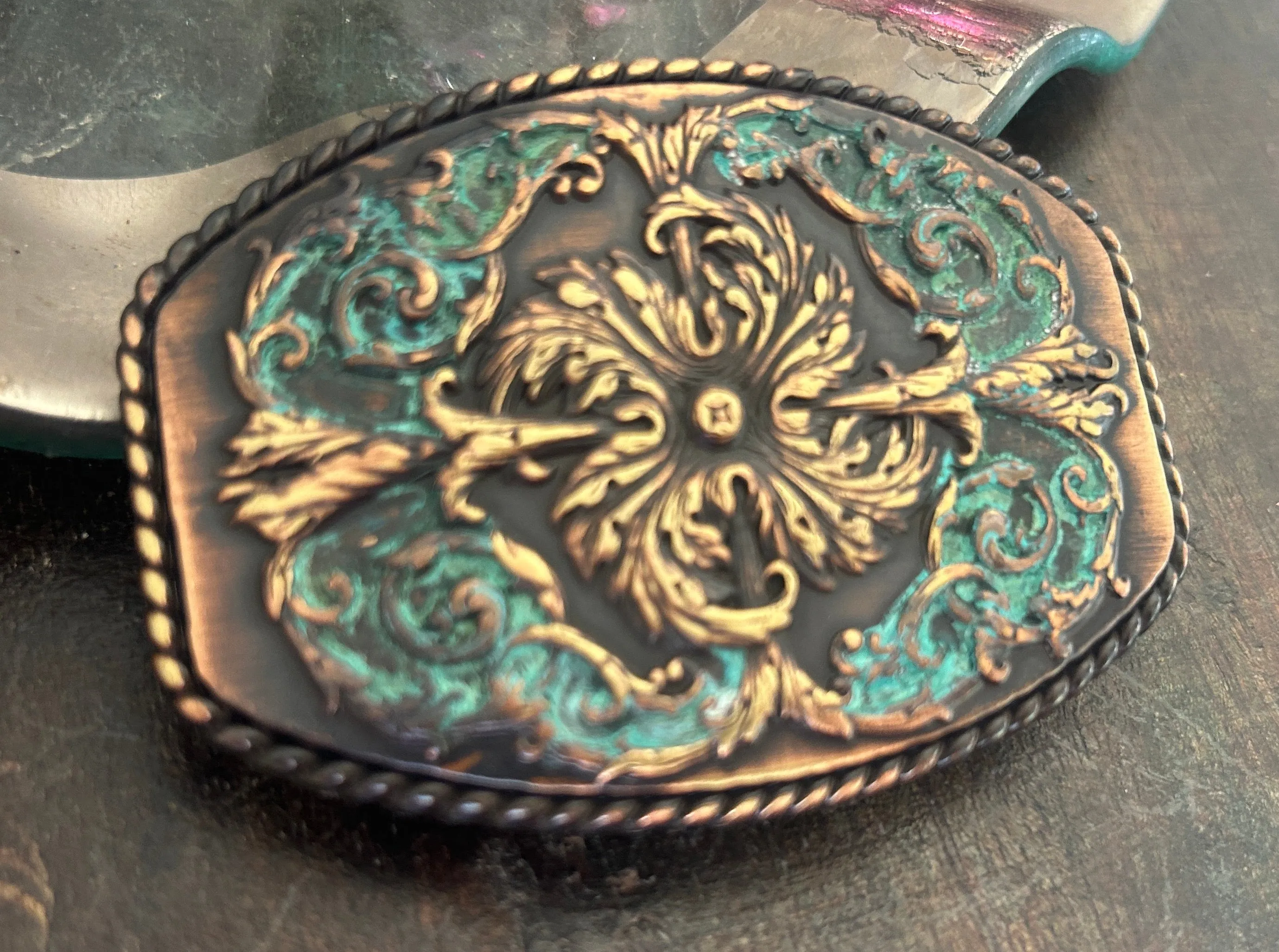 Antique Patina Belt Buckle