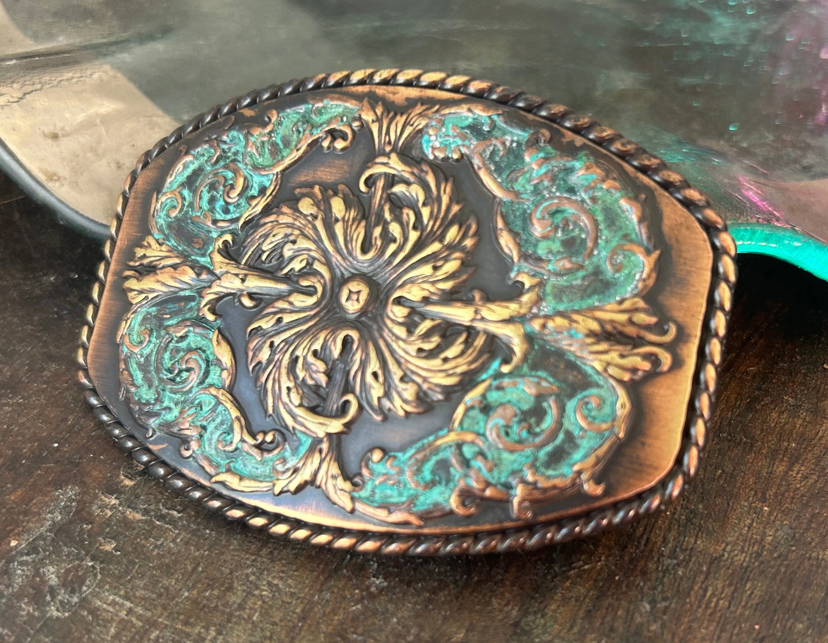 Antique Patina Belt Buckle