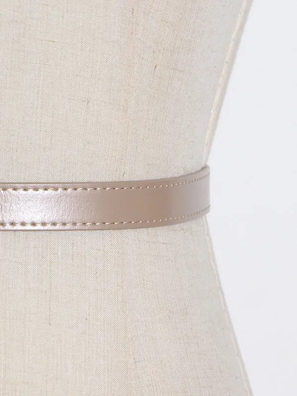 Asymmetric Solid Color Belts