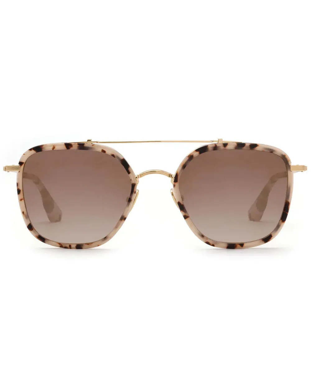 Austin Sunglasses in Matte Oyster 24K Titanium Mirrored