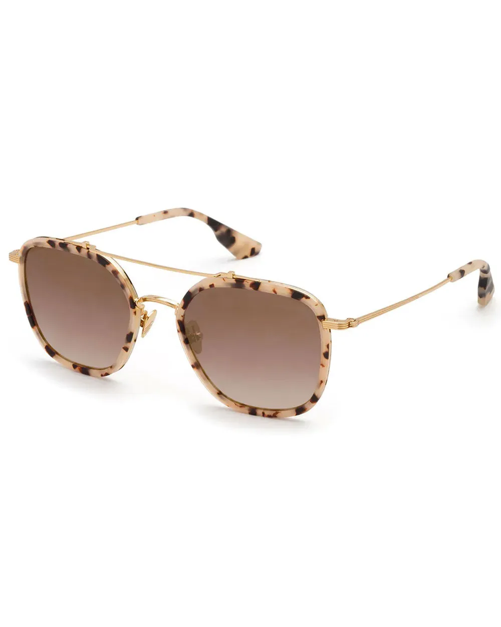 Austin Sunglasses in Matte Oyster 24K Titanium Mirrored