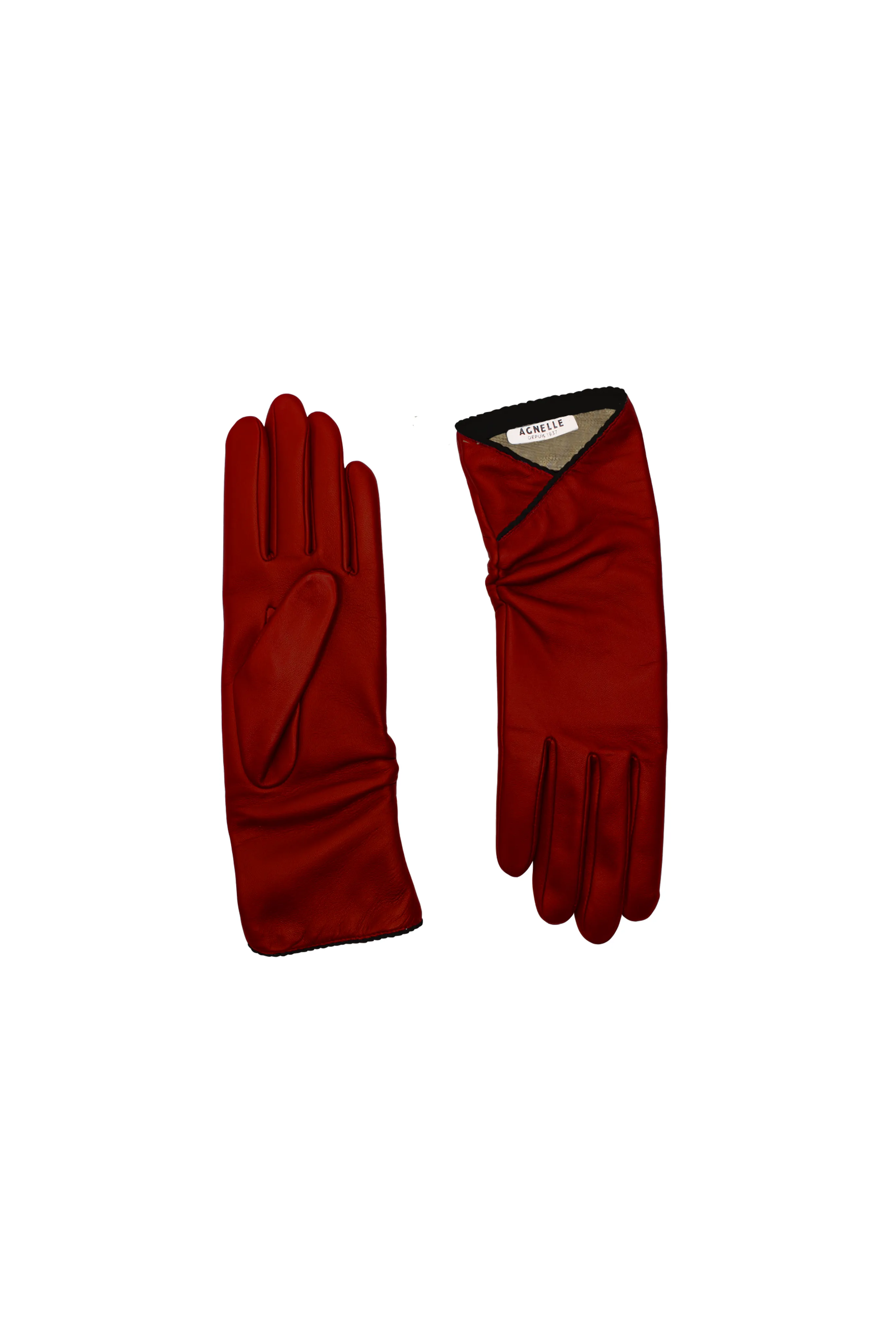 Beatrice Cardinal Leather Gloves