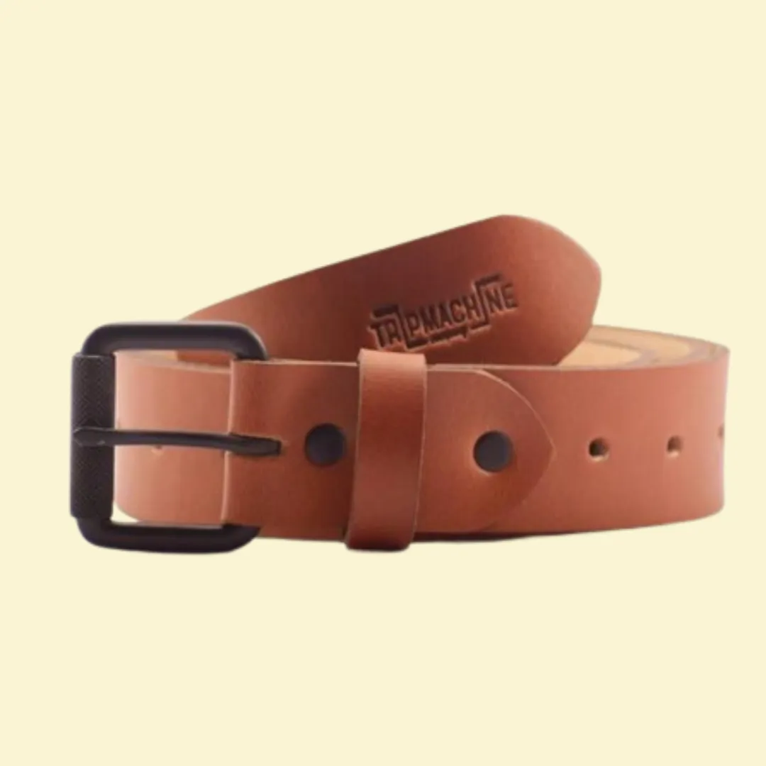 belt - vintage tan single pin