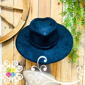 Black Corazon Mitla Velvet Hat - Peek-a-Boo Hand Painted Hat