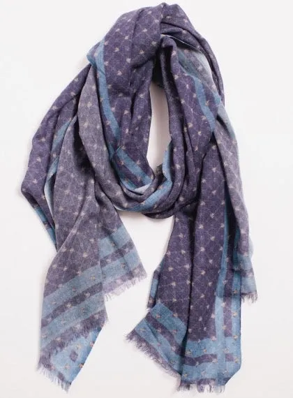 Blue Diamond Fine Wool Scarf