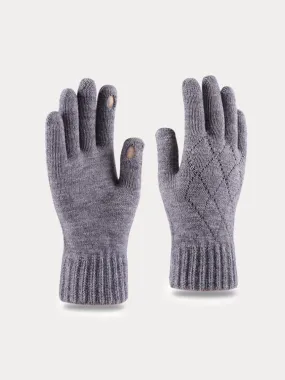 Cable Knit Touch Screen Gloves