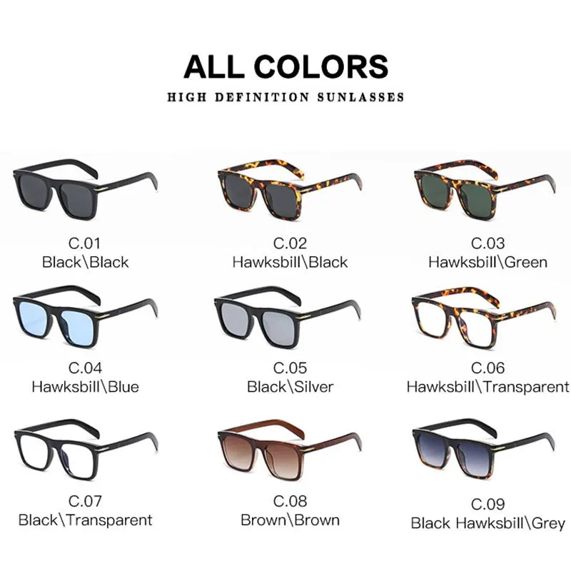 Classic Men Square Sunglasses Fashion Designer Men's Sunglasses Sunglasses