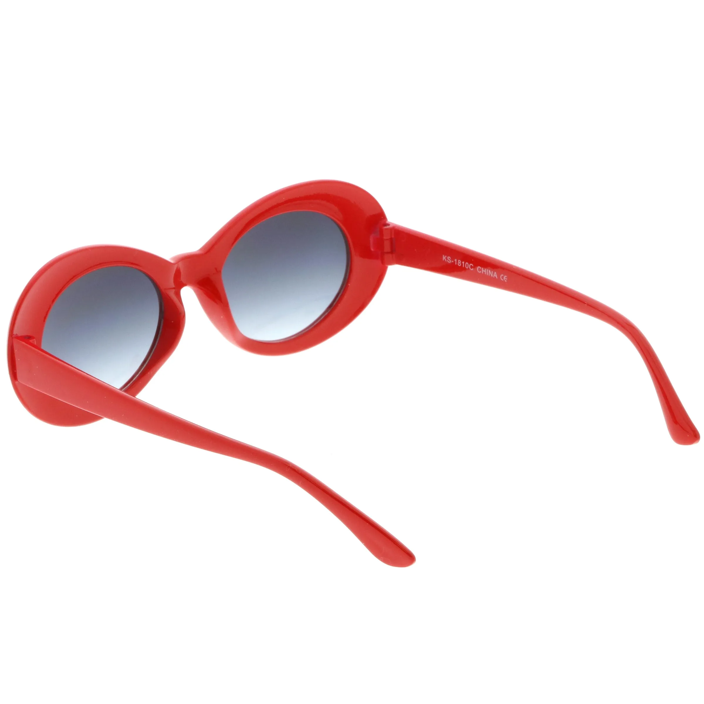 Colorful Retro 1990's Fashion Round Clout Goggle Oval Lens Sunglasses C449