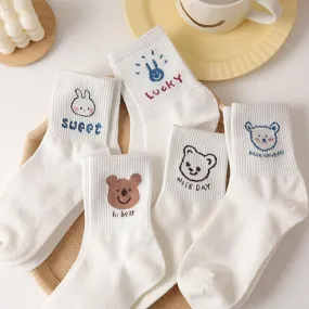 Cute Kawaii Patterned Socks 5 Pairs