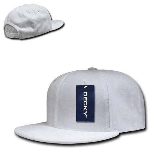 Decky Velvet Snapbacks Flat Bill 6 Panel Baseball Hats Caps Unisex