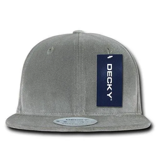 Decky Velvet Snapbacks Flat Bill 6 Panel Baseball Hats Caps Unisex