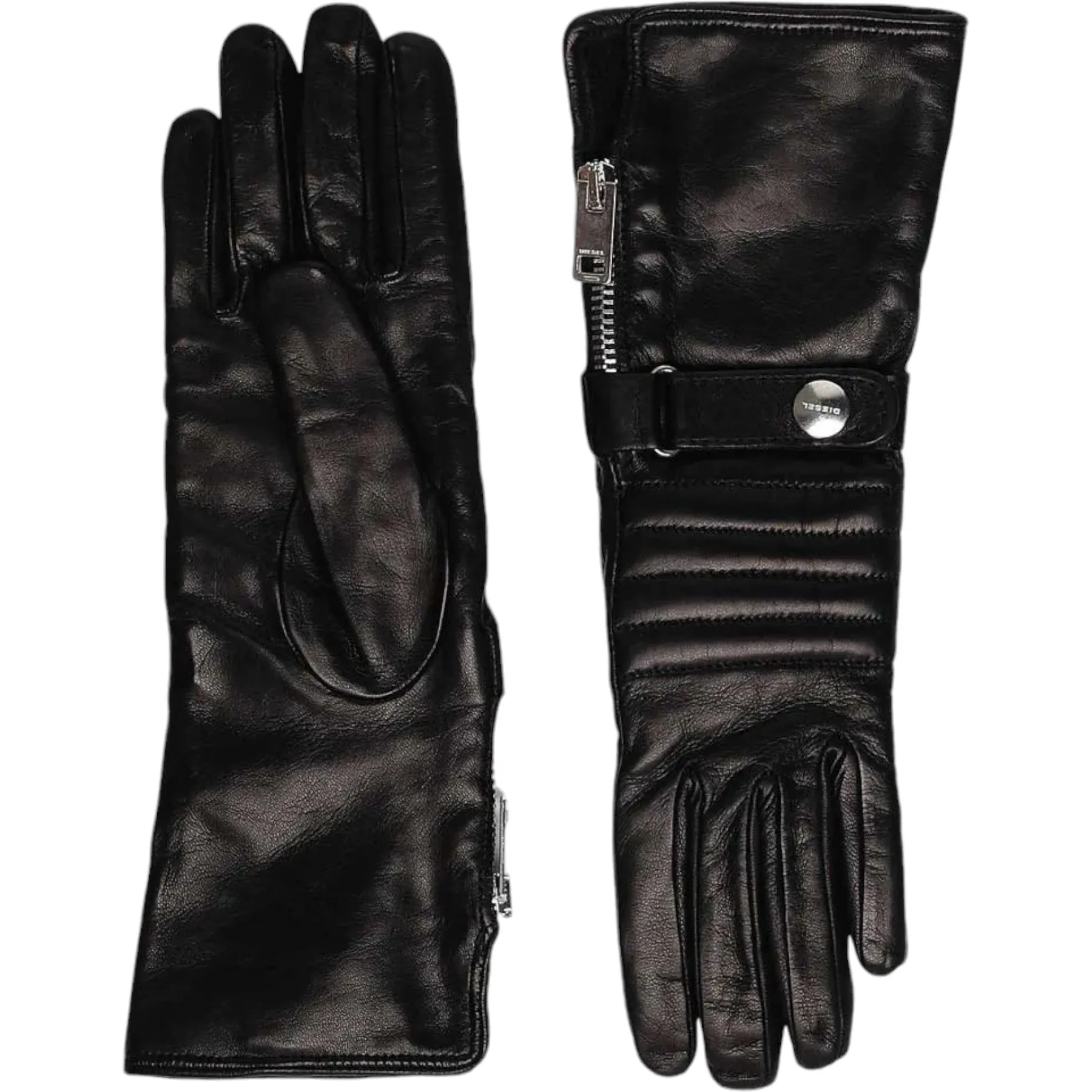 Diesel Gella-FL 0WAUV Womens Leather Gloves Soft Warm Winter Biker Gloves New