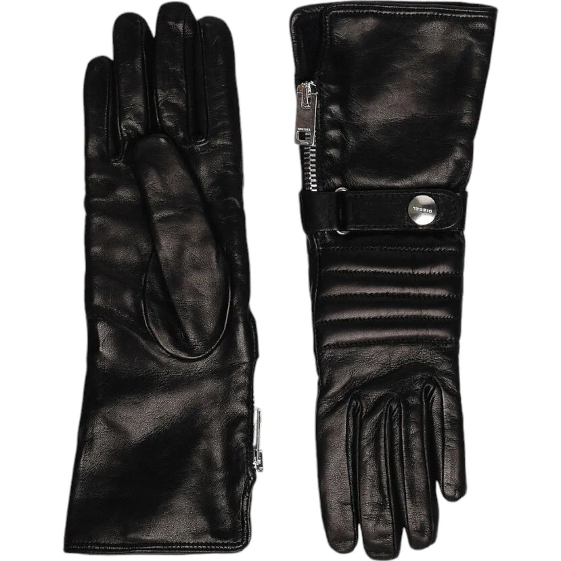 Diesel Gella-FL 0WAUV Womens Leather Gloves Soft Warm Winter Biker Gloves New