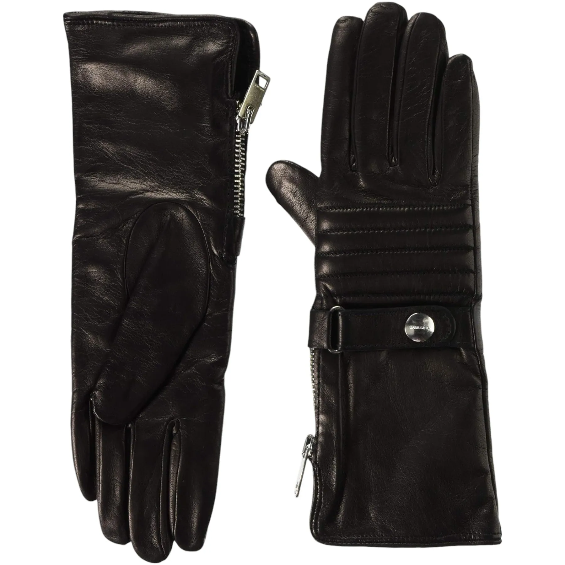 Diesel Gella-FL 0WAUV Womens Leather Gloves Soft Warm Winter Biker Gloves New