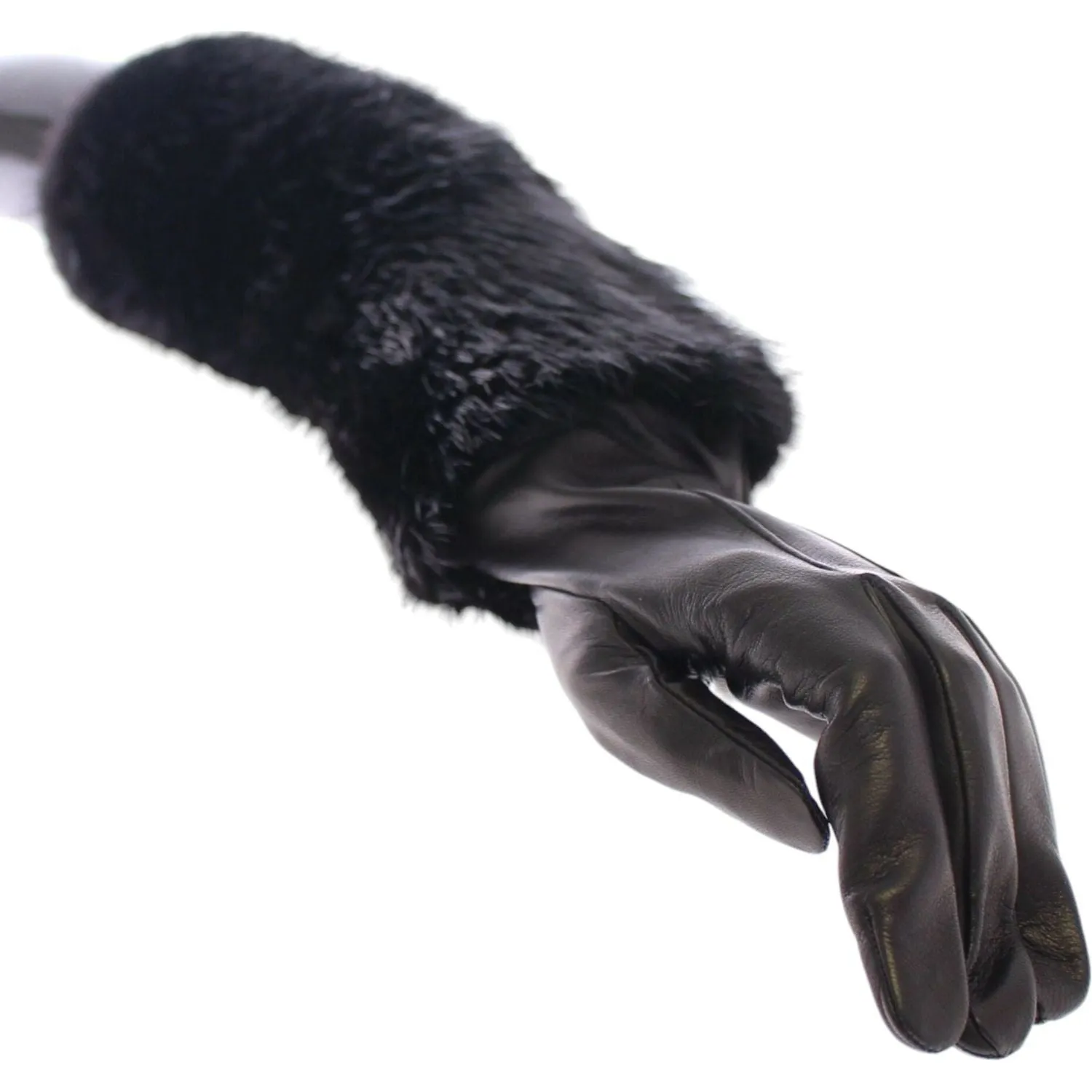 Dolce & Gabbana Elegant Elbow Length Leather Gloves