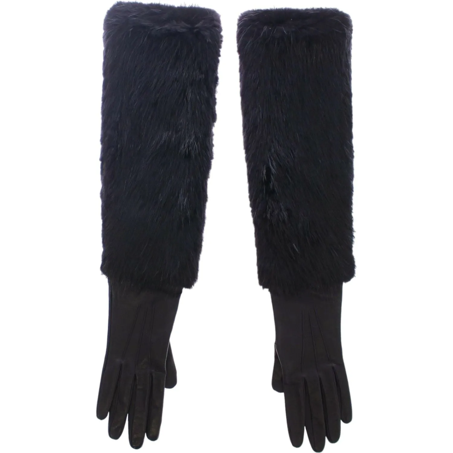 Dolce & Gabbana Elegant Elbow Length Leather Gloves