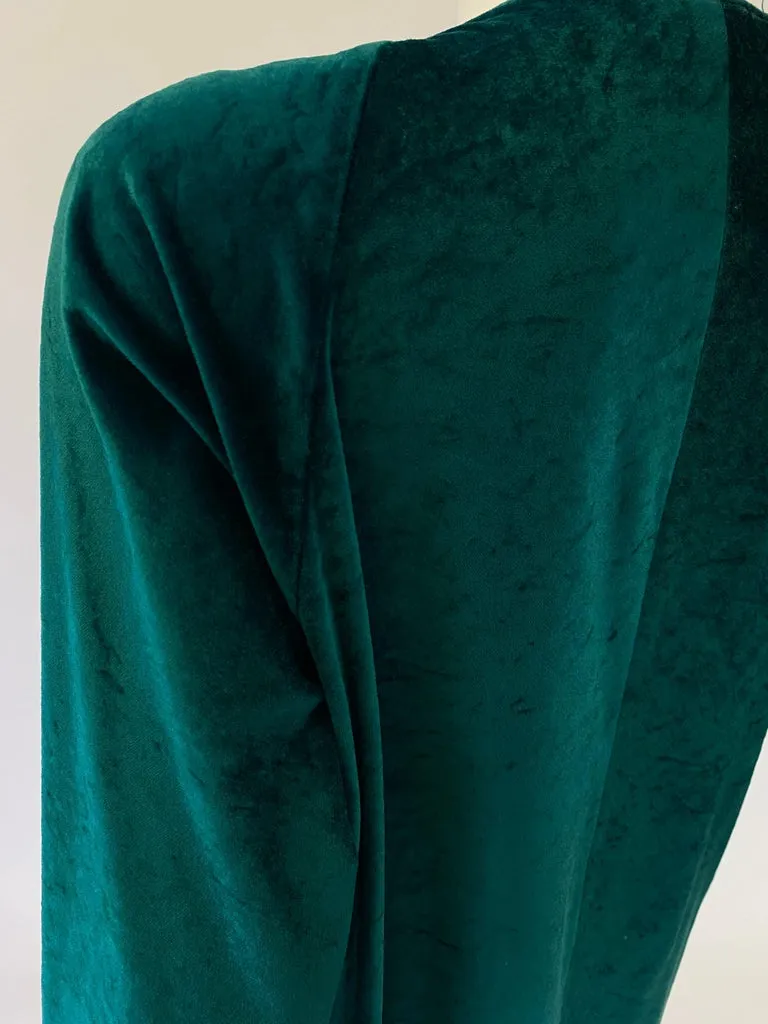 Early 1980’s Halston IV Green Velvet Jersey Caftan