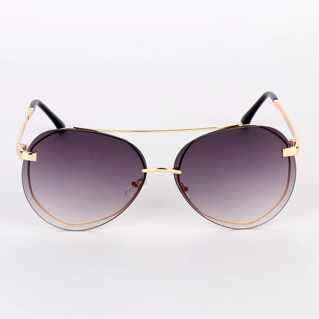 GC Rim frame Acetate And Gold Metal Brown Lens Sunglasses