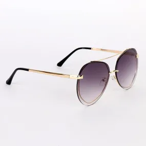 GC Rim frame Acetate And Gold Metal Brown Lens Sunglasses