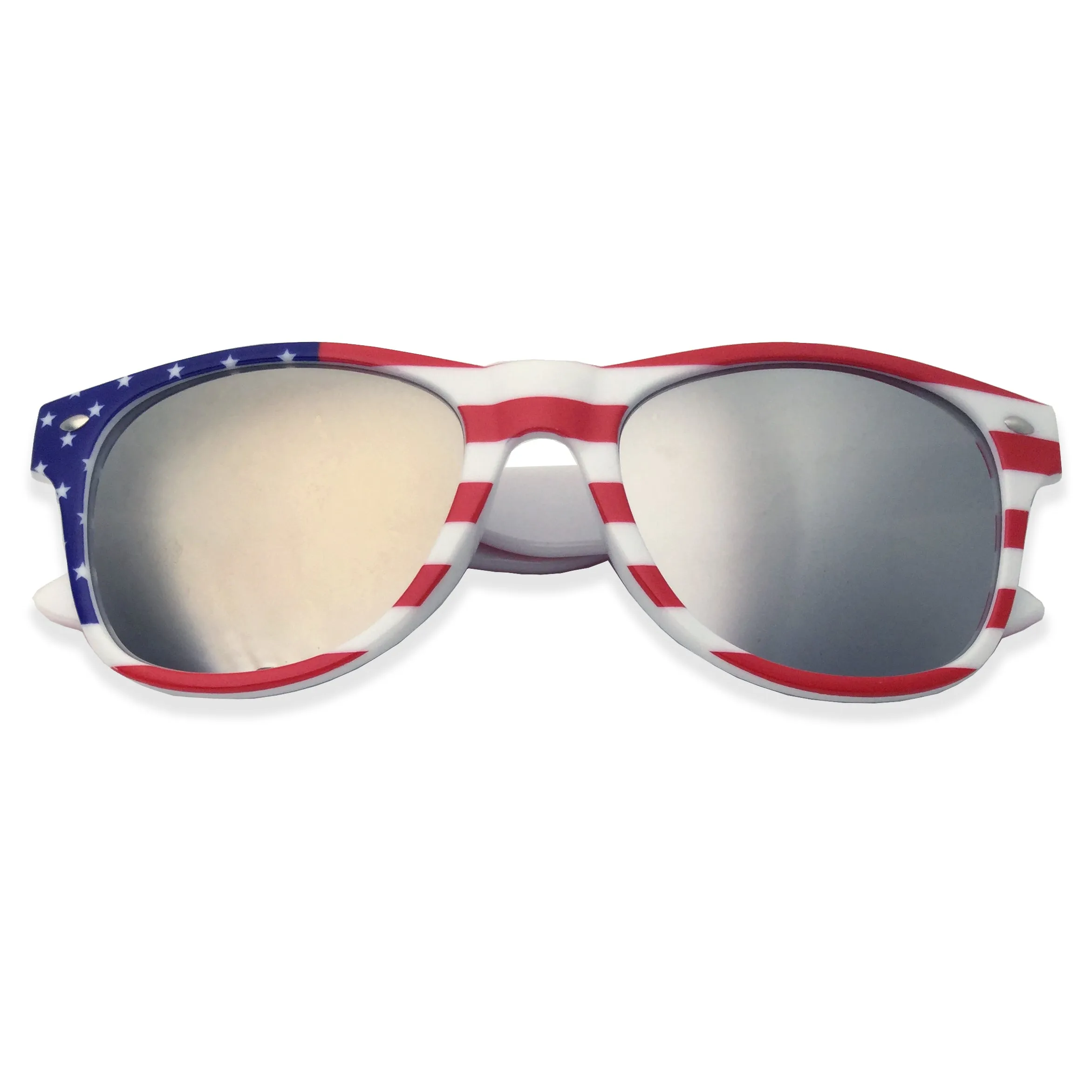 grinderPUNCH American Patriot Flag Wayfarer Sunglasses Mirror Lens USA