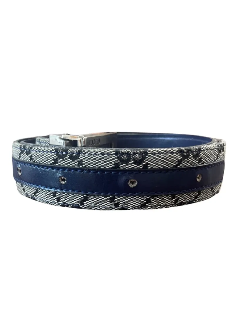 Gucci Navy Vintage Belt. Size: