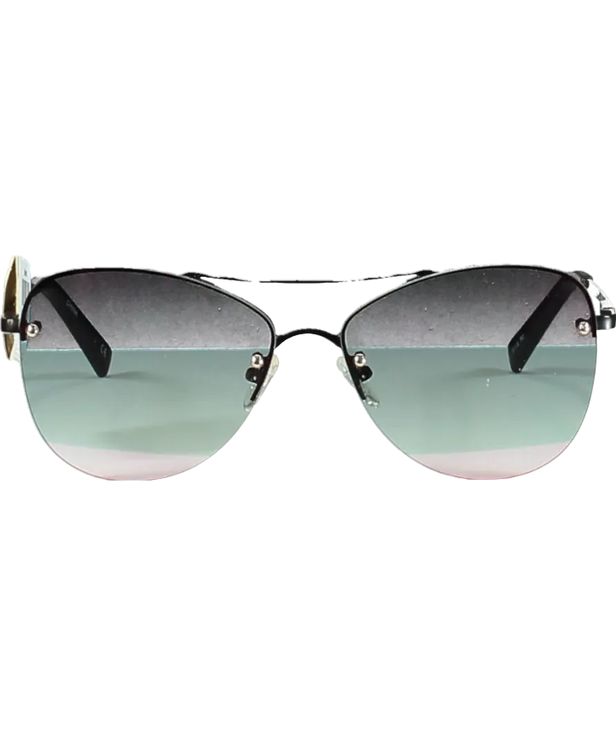 Le Specs Black Fortifeyed Mirrored Aviator Sunglasses One Size