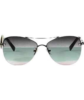 Le Specs Black Fortifeyed Mirrored Aviator Sunglasses One Size