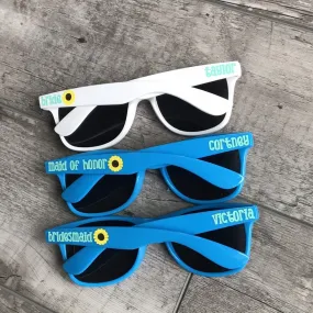 Light Blue Bachelorette Party Sunglasses, Personalized