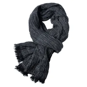 Men's Autumn/Winter Cotton Wrap Jacquard Weave Long Scarfs with Tassels