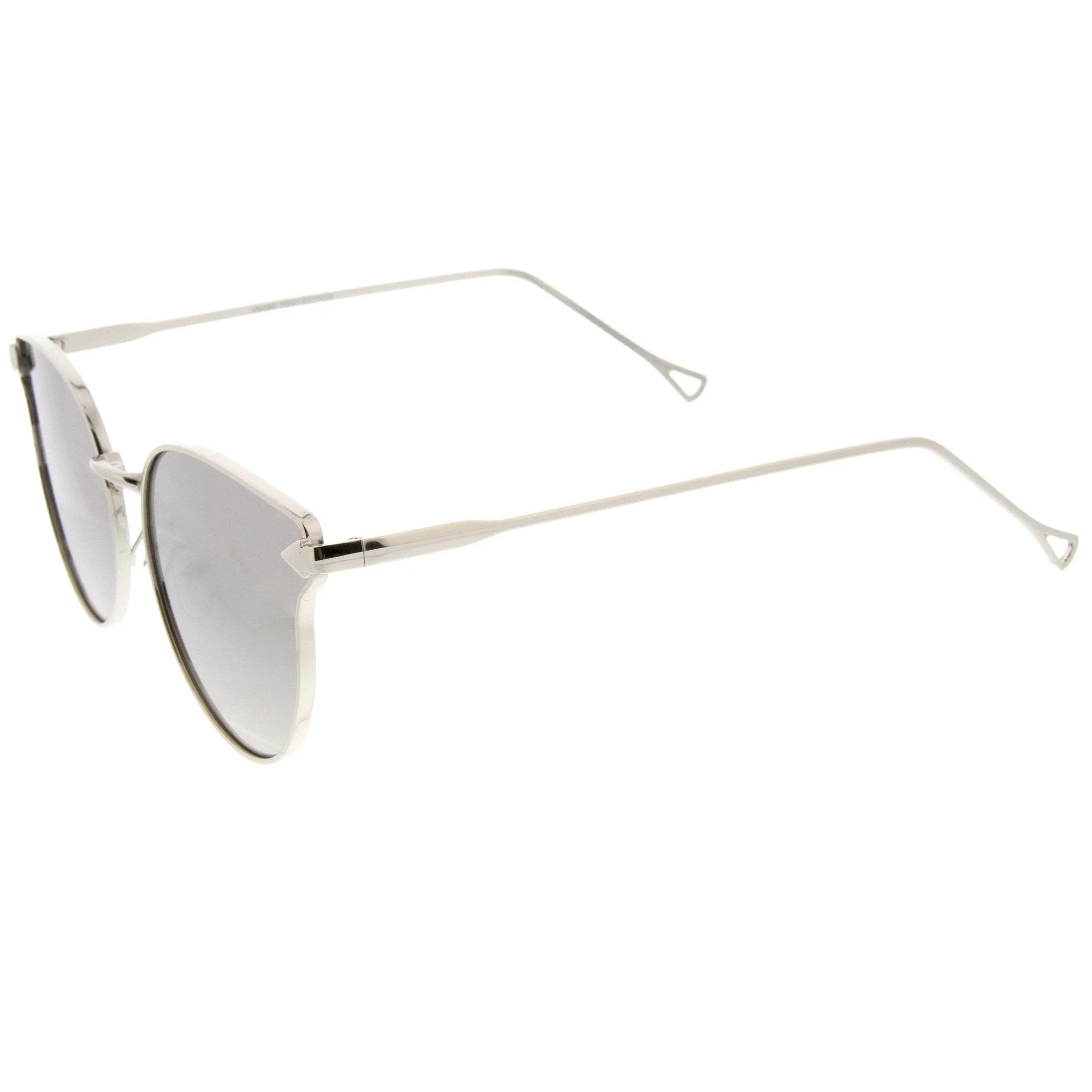 Modern Flat Mirror Lens Horned Rim Sunglasses A854