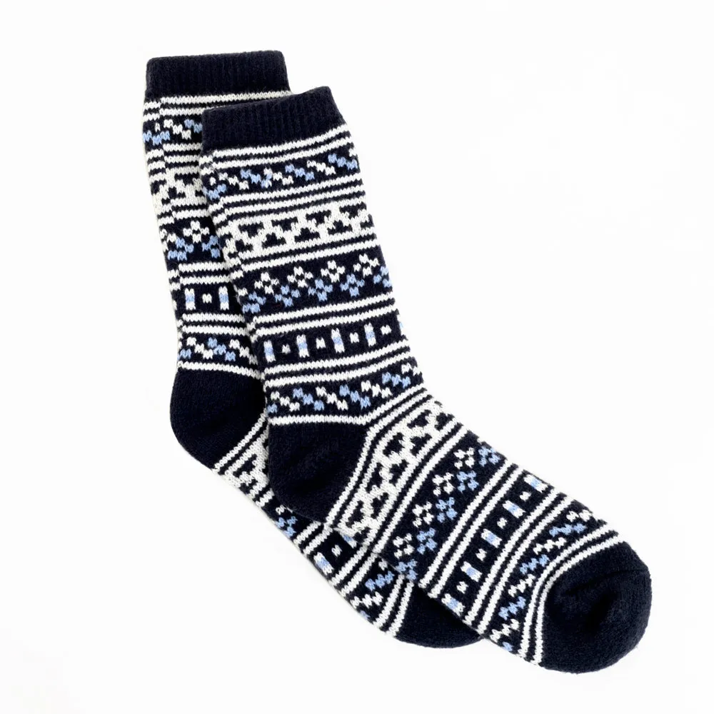 Mountain Lodge Patterned Sock