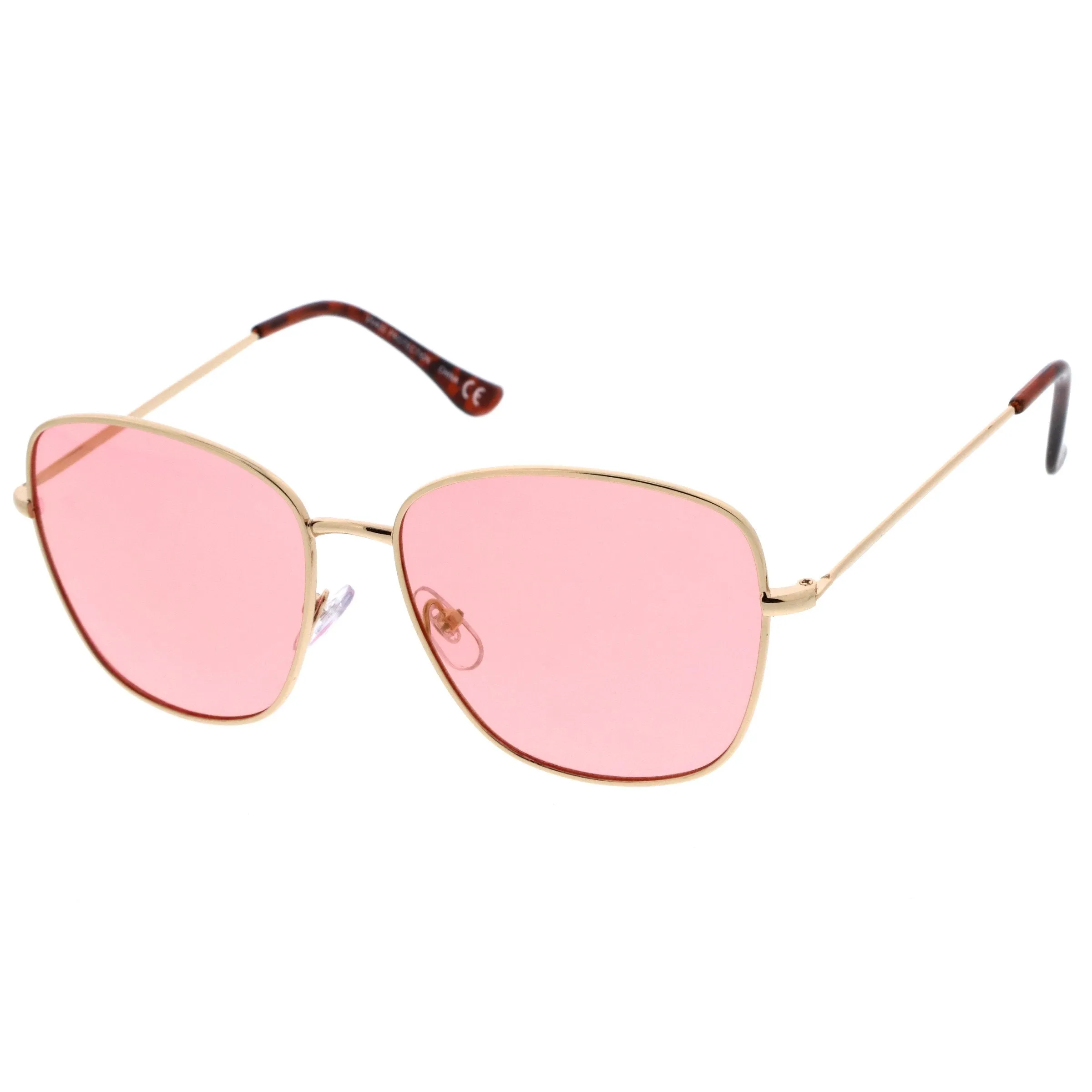 Oversize Modern Square Color Mirrored Sunglasses A389