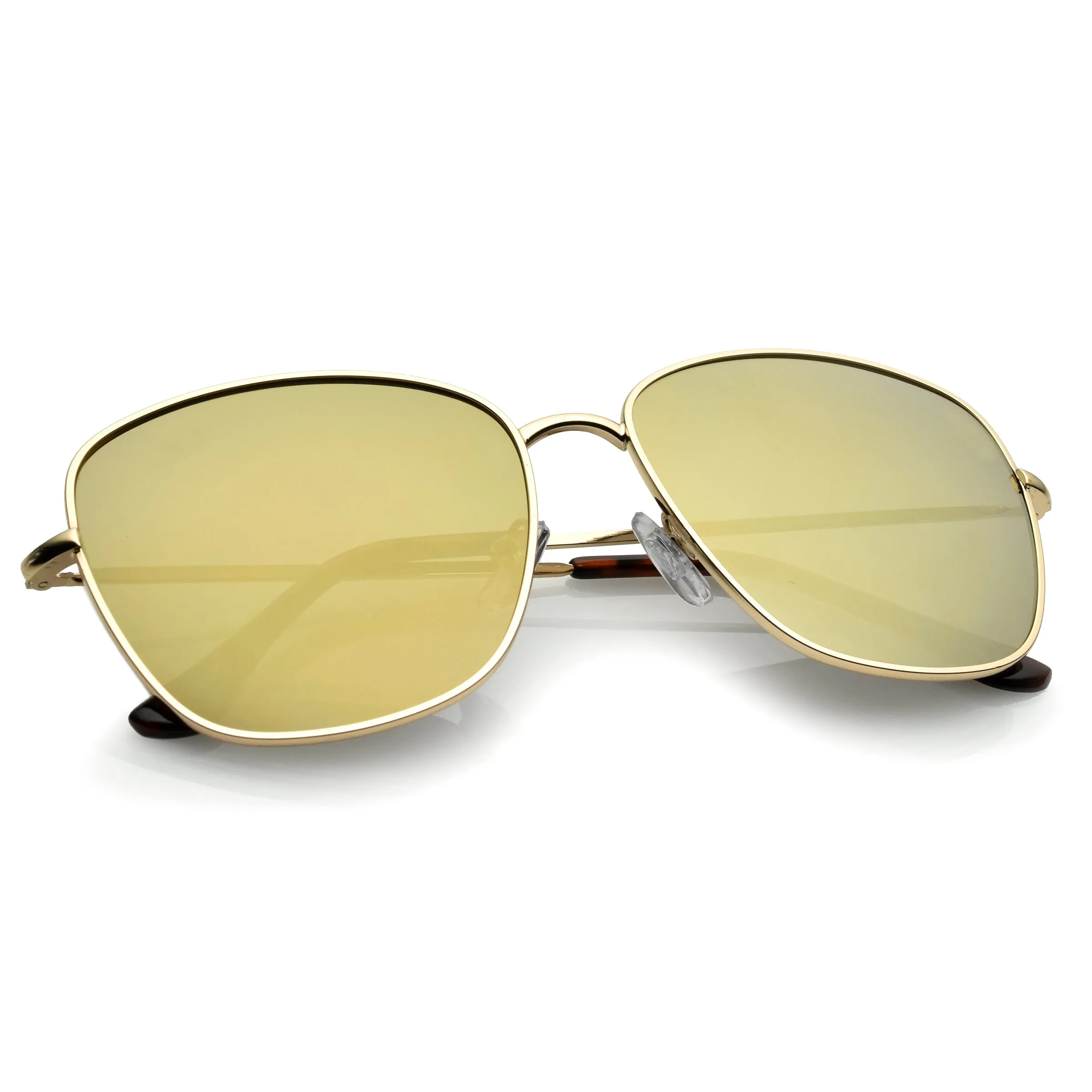 Oversize Modern Square Color Mirrored Sunglasses A389