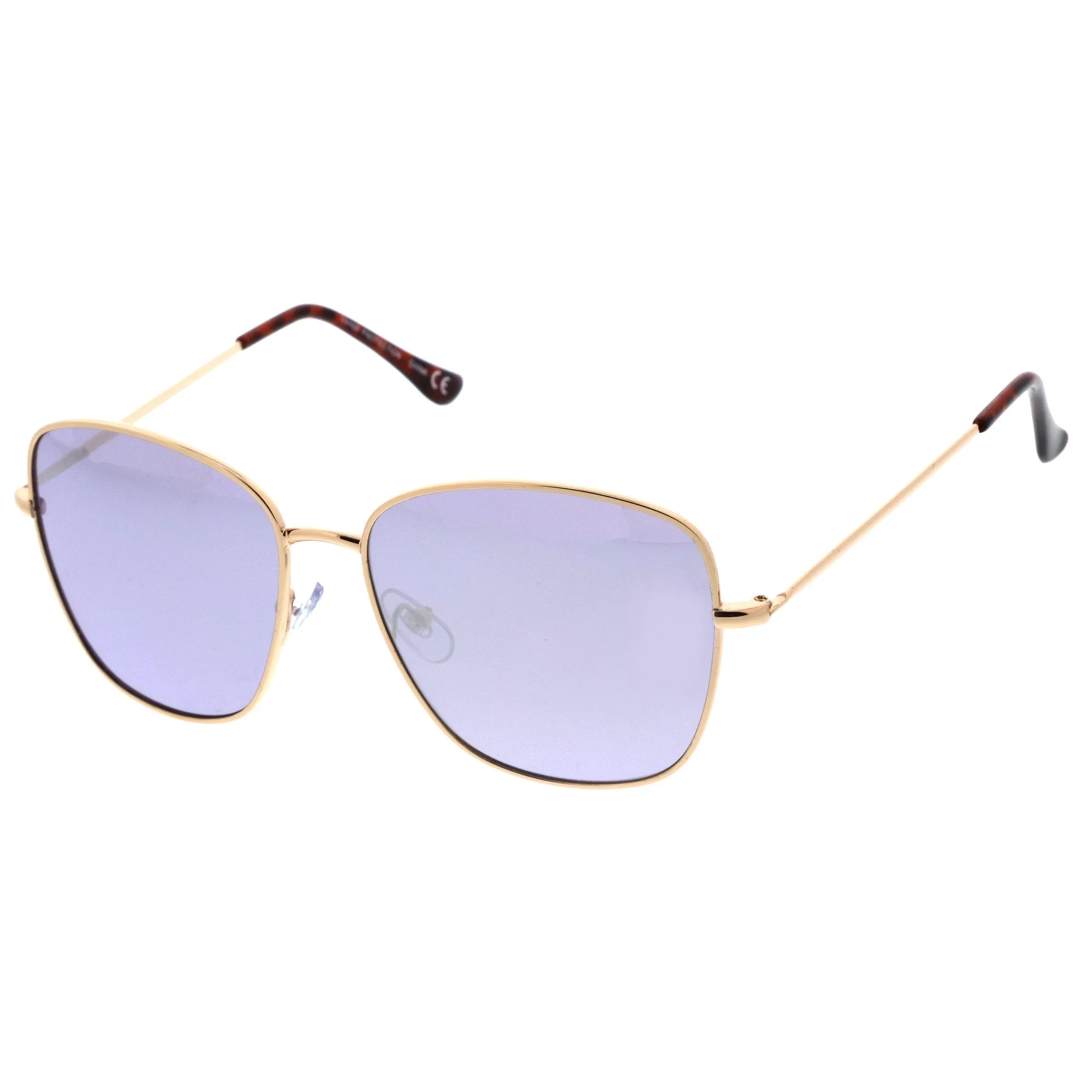 Oversize Modern Square Color Mirrored Sunglasses A389