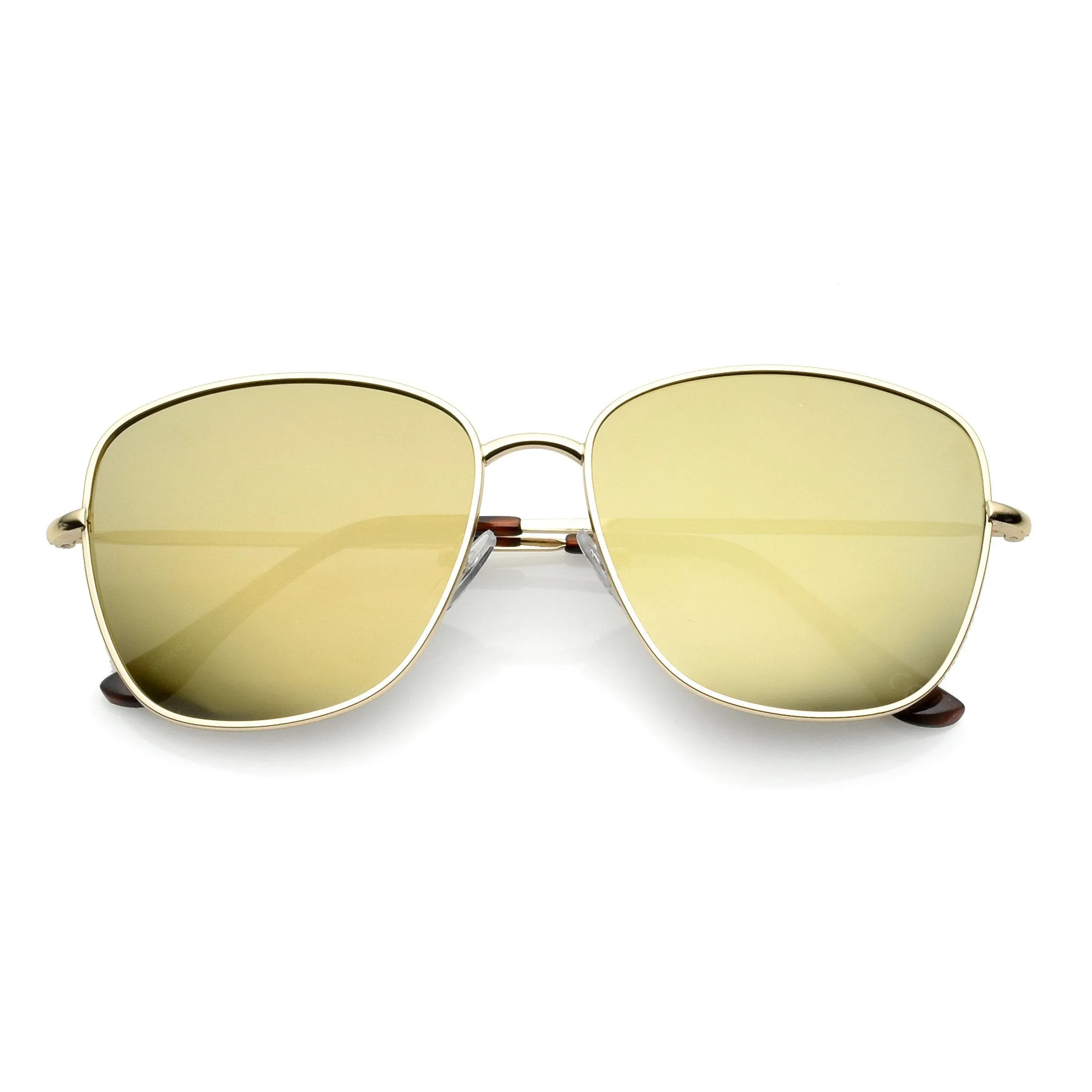 Oversize Modern Square Color Mirrored Sunglasses A389