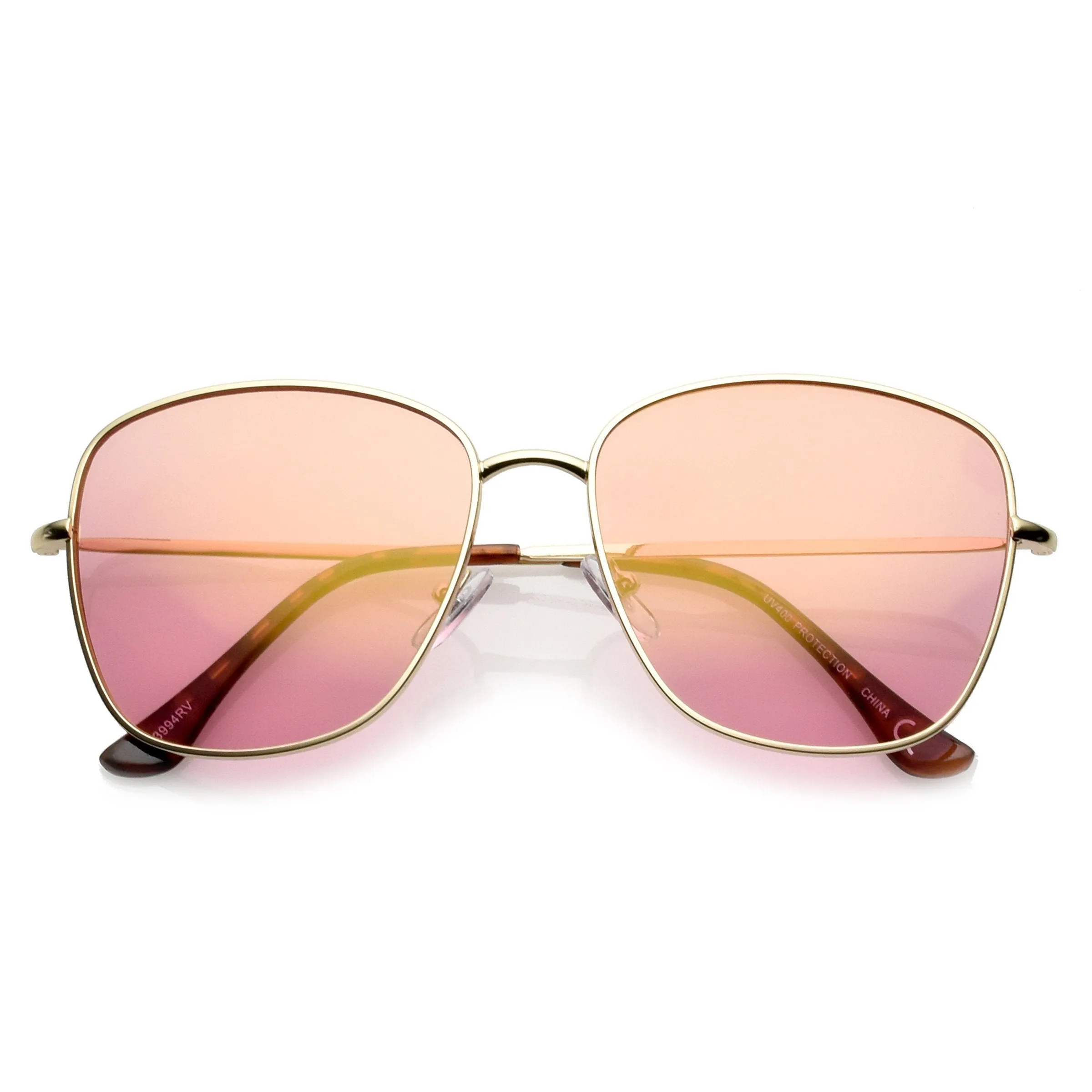 Oversize Modern Square Color Mirrored Sunglasses A389