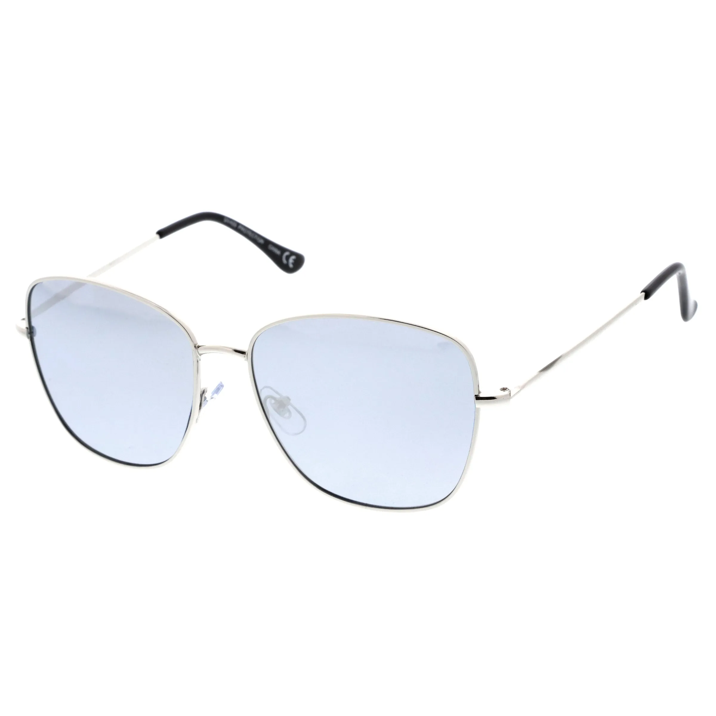 Oversize Modern Square Color Mirrored Sunglasses A389