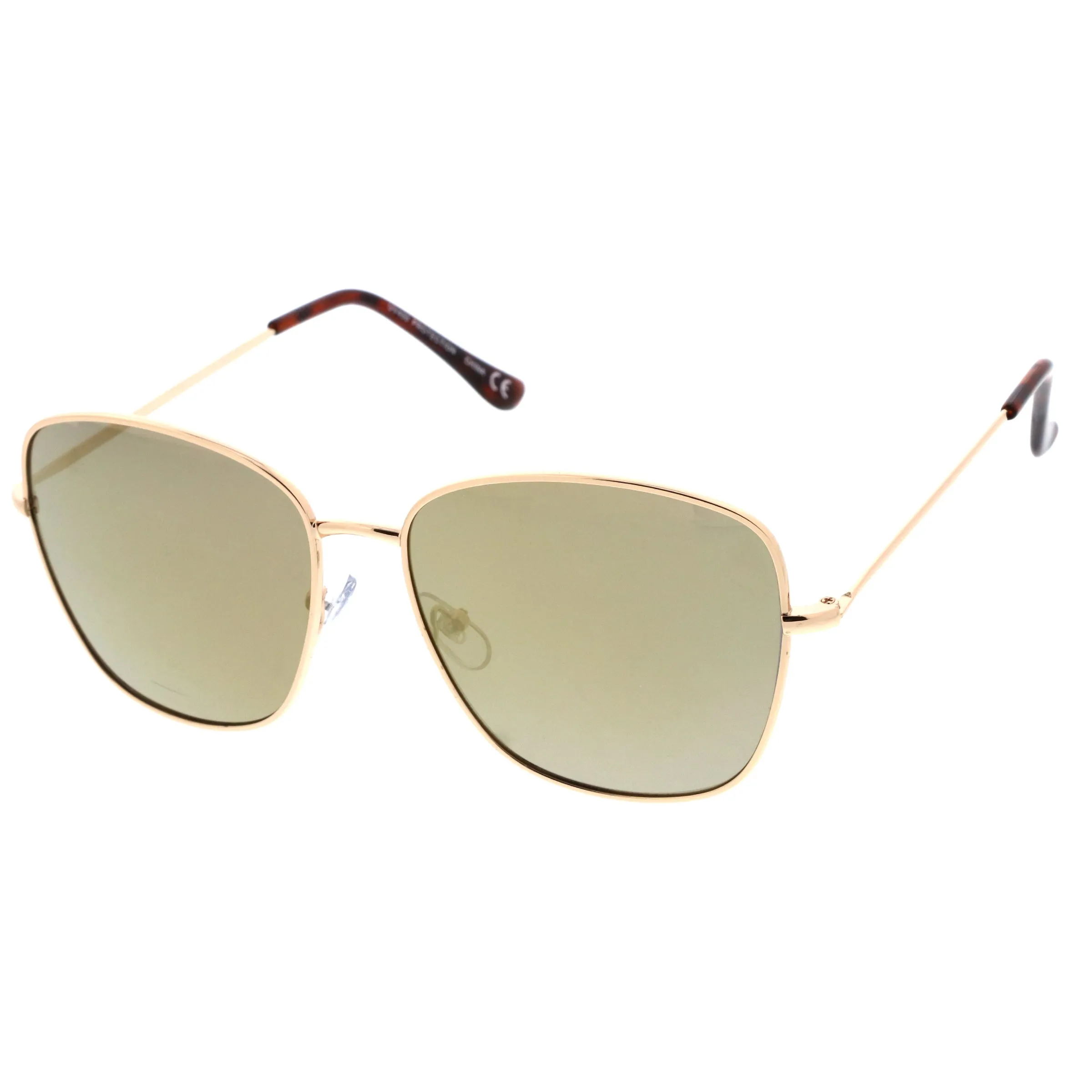 Oversize Modern Square Color Mirrored Sunglasses A389