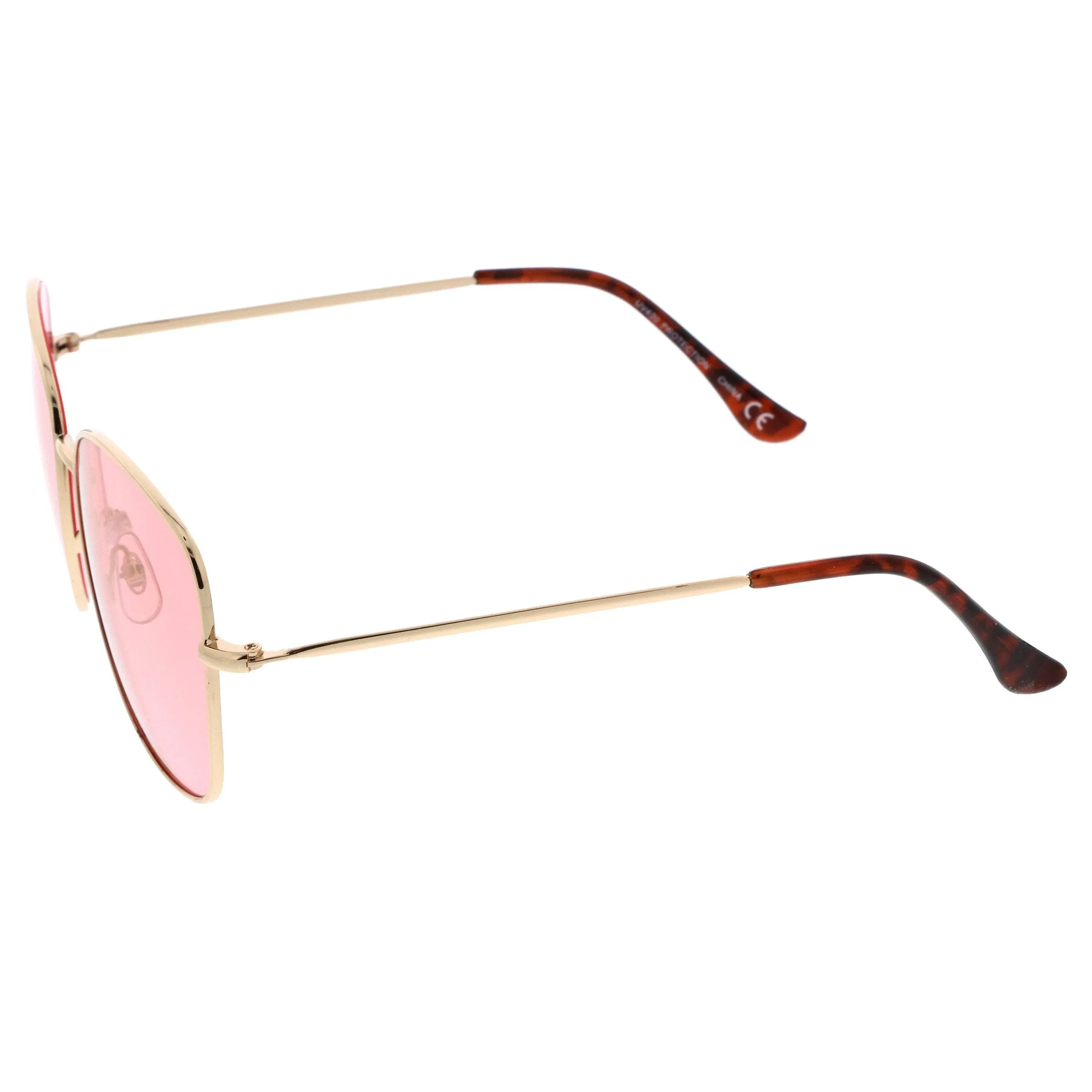 Oversize Modern Square Color Mirrored Sunglasses A389