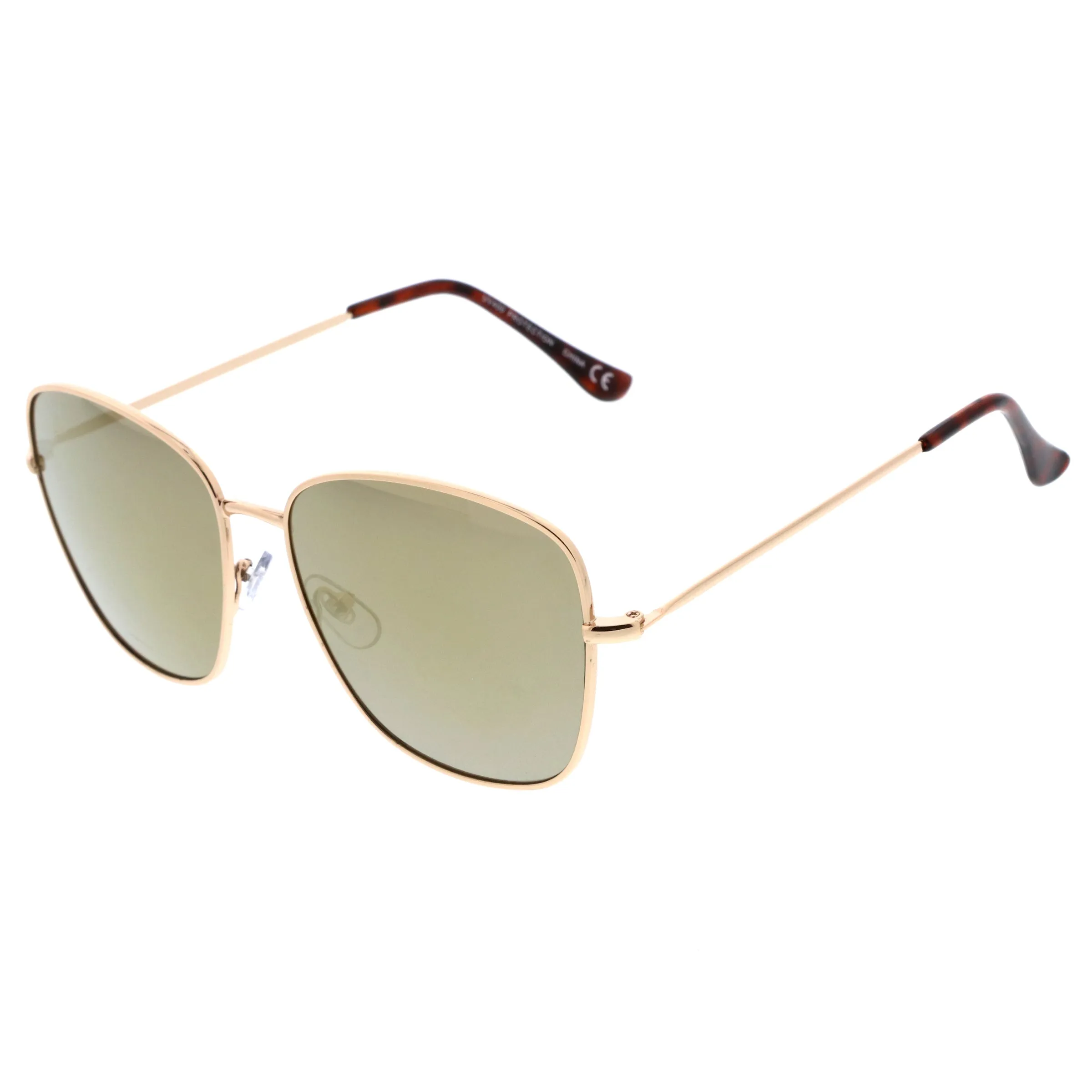 Oversize Modern Square Color Mirrored Sunglasses A389