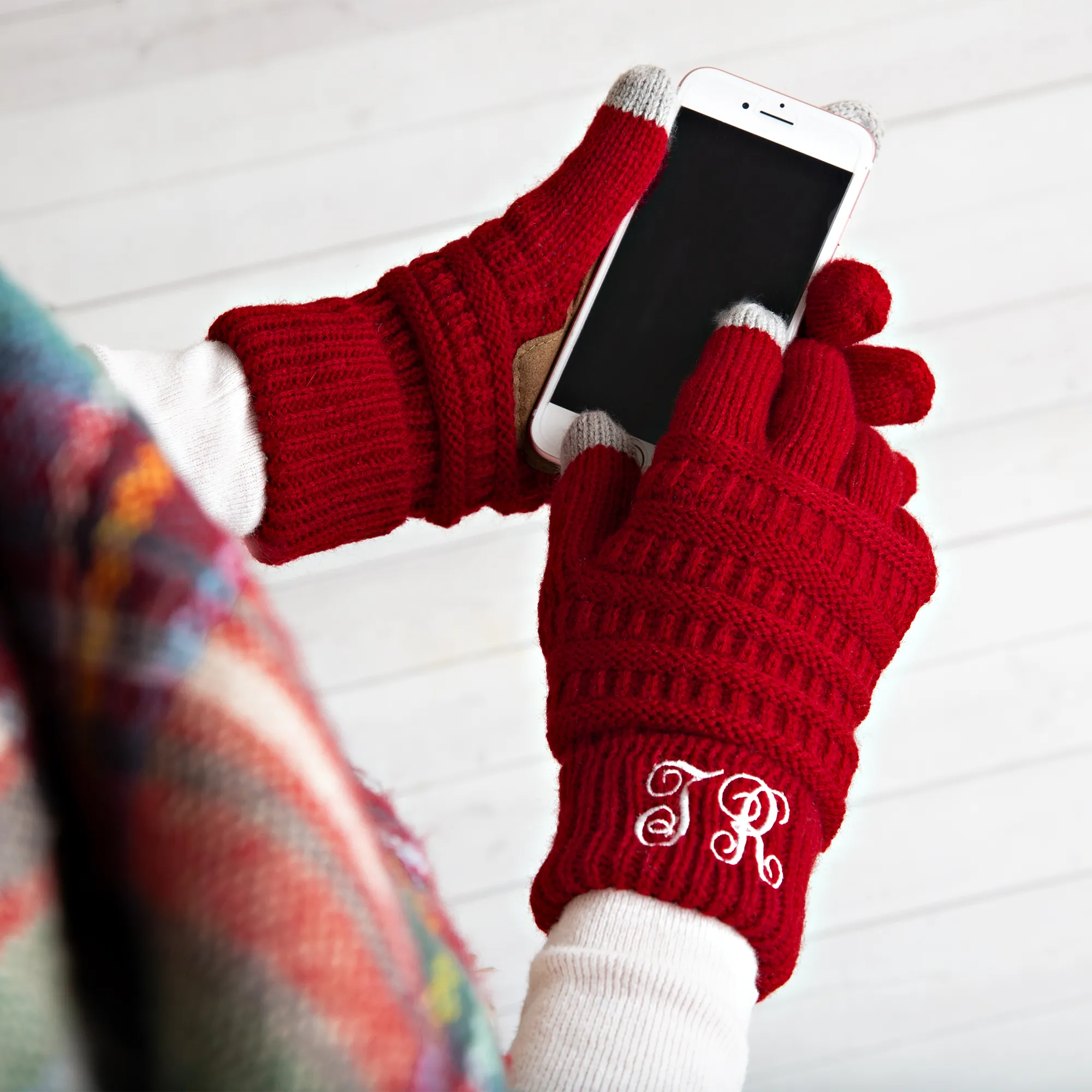 Personalized Monogrammed Gloves with finger boast for touch screen