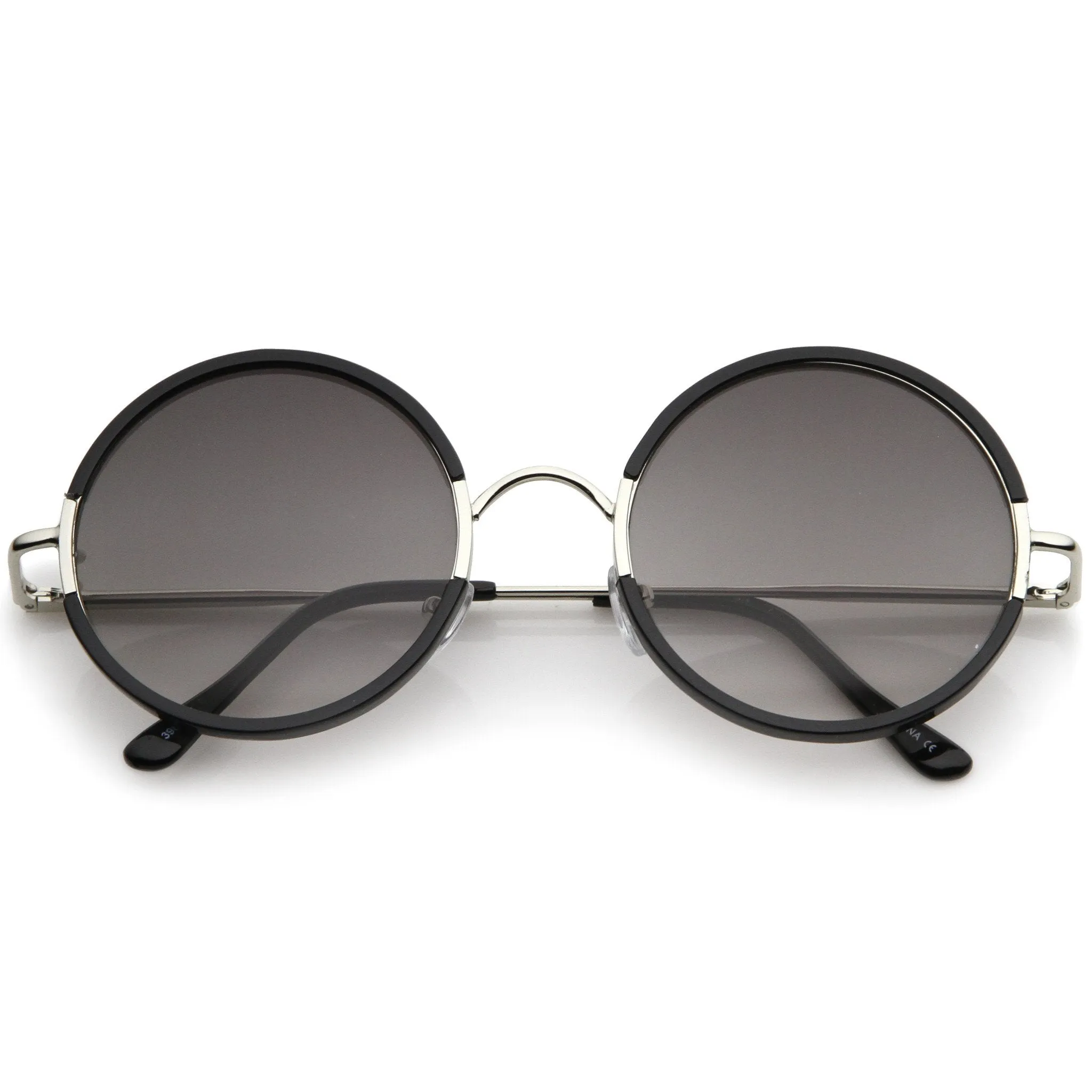 Retro Modern Round Slim Temple Sunglasses A727