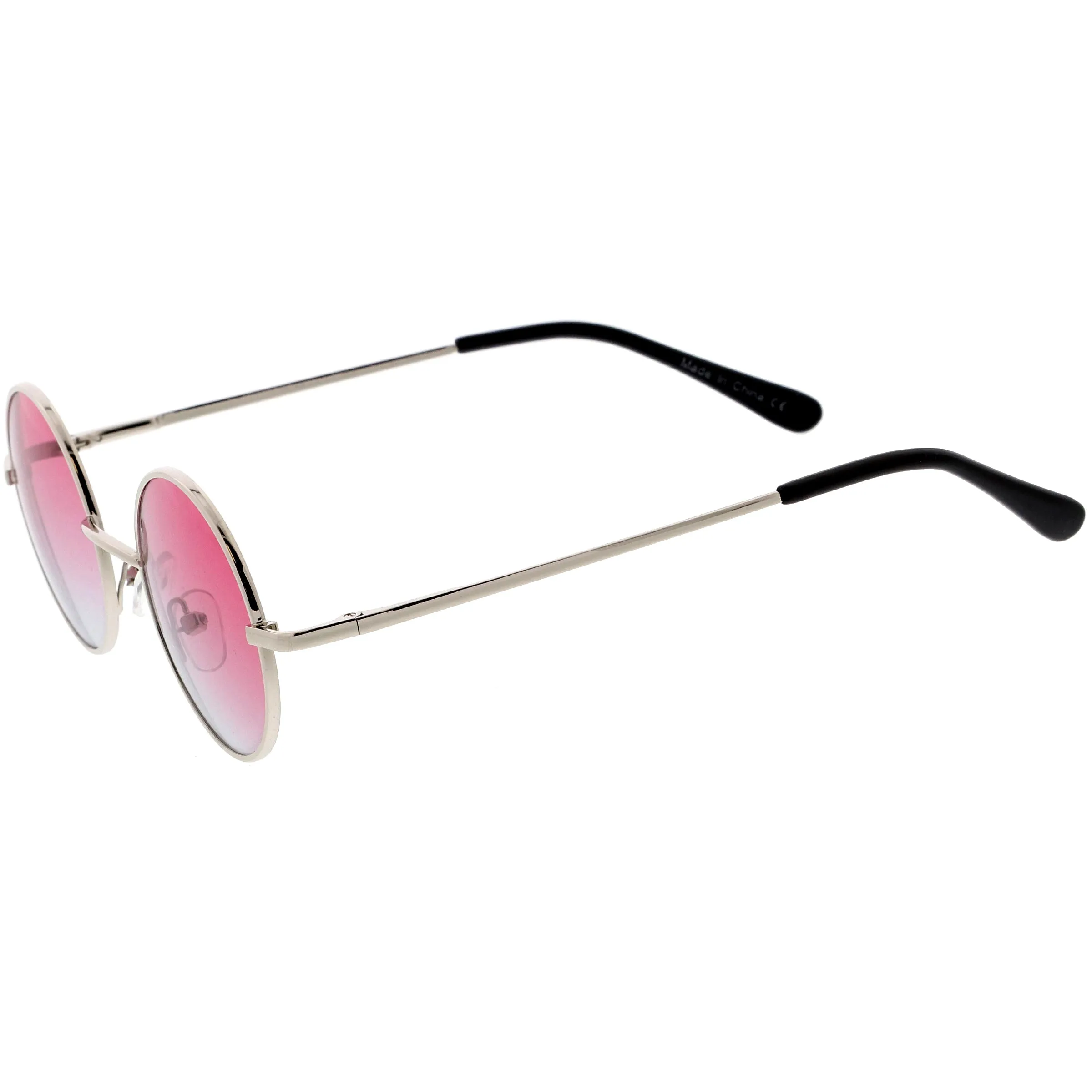 Small Slim Metal Colored Tinted Lens Retro Lennon Style Sunglasses 42mm C998