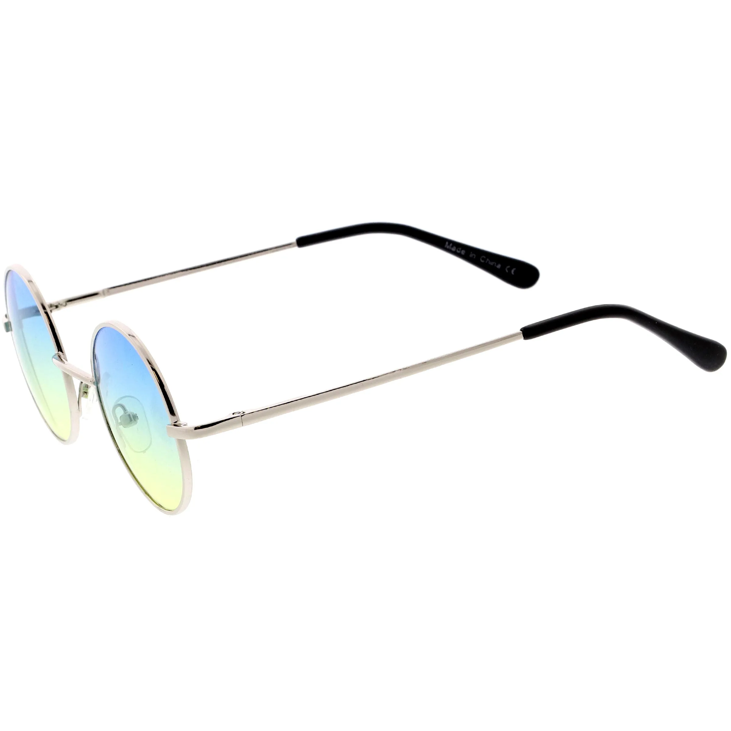 Small Slim Metal Colored Tinted Lens Retro Lennon Style Sunglasses 42mm C998