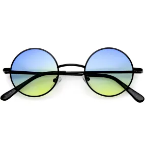 Small Slim Metal Colored Tinted Lens Retro Lennon Style Sunglasses 42mm C998